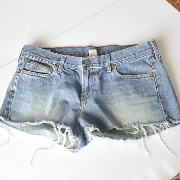 Abercrombie & Fitch Pants - Abercrombie & Fitch  cutoff fringed jean shorts, 6